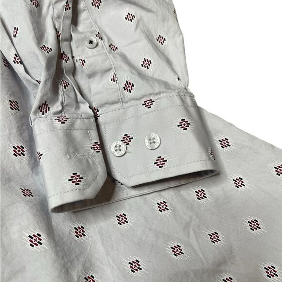 CINCH Geometric Print Button Down Western Shirt Gray Size Medium - Picture 6 of 10